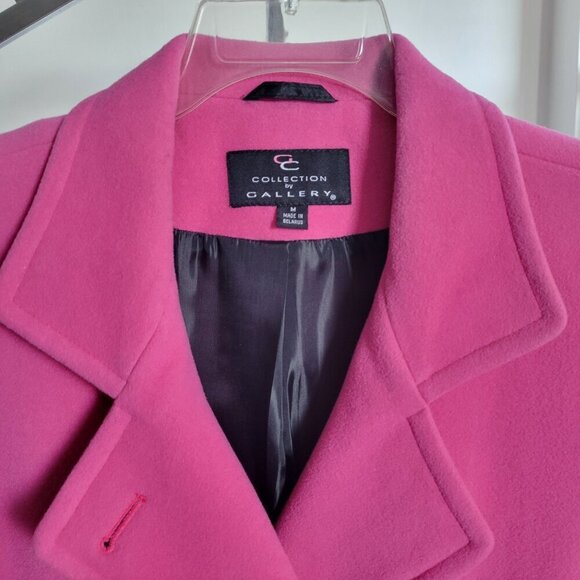GALLERY COLLECTION FUSHIA/PINK WOOL BLAZER (Size: Medium) - Picture 2 of 15